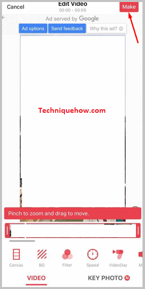 Click on Make button