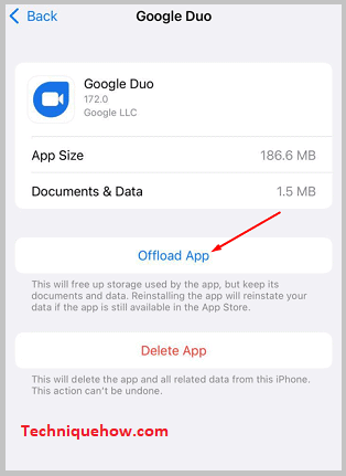 Click on Offload Data
