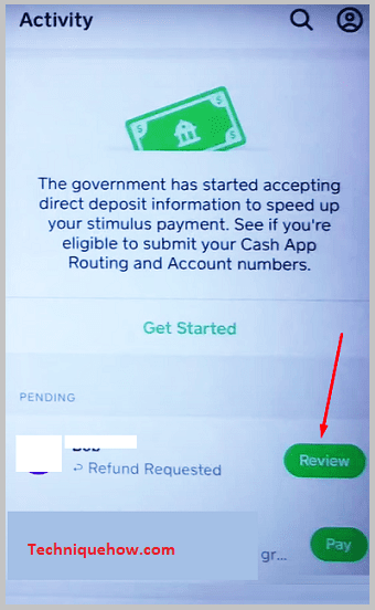 Click on Review