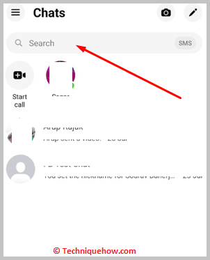 Click on Search bar
