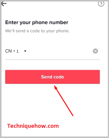 Click on Send Code