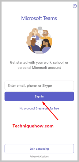 Click on Sign in