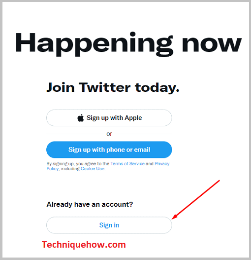 Click on Sign in