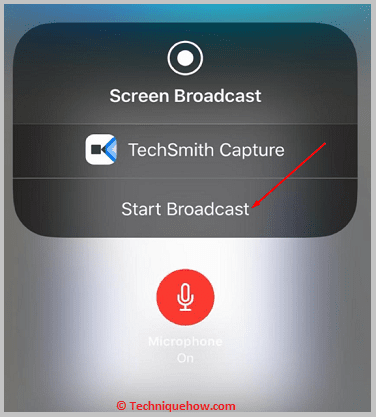 Click on Start Broadcast1