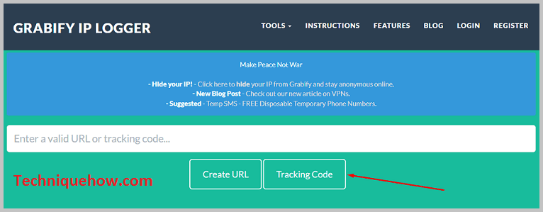 Click on Track Code