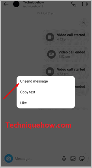 Click on Unseen massage