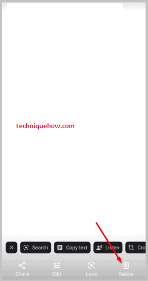 Click on delete icon
