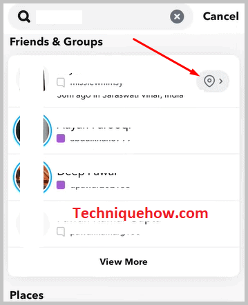 Click on location icon