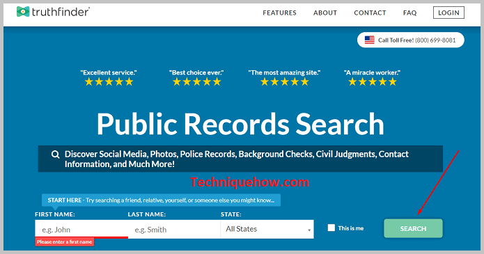 Click on search