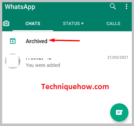 Click on the Archived section
