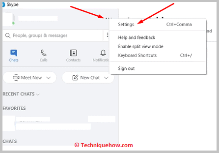 Click on three dot and Settings