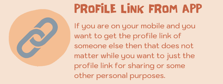 Copy Instagram profile link from App