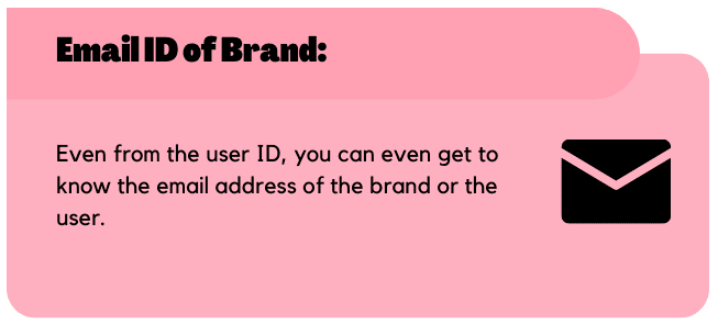 Email ID of a brand