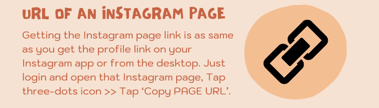 Find the URL of an Instagram Page