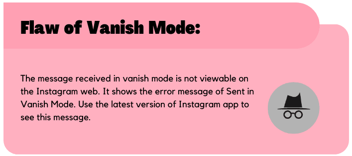 Flaws of Vanish mode