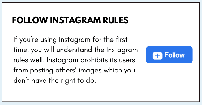 Follow Instagram Rules