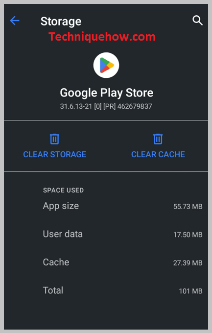 Google Play Store cache