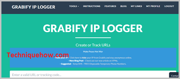 Grabify website