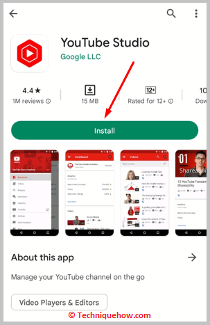 Install YouTube Studio