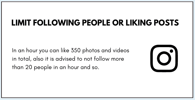 Limit following people or liking Posts