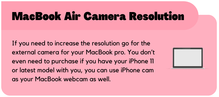 MacBook Air Camera Resolution