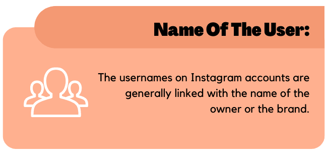 Name of the user or brand