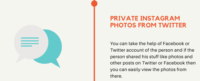 Private photos from Twitter or Facebook