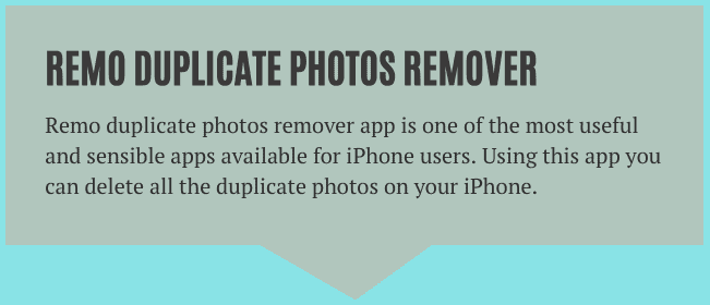 Remo Duplicate Photos Remover