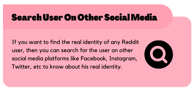 Search for the user on other social media platforms