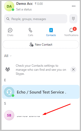 Select person