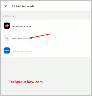 Select your bank Account