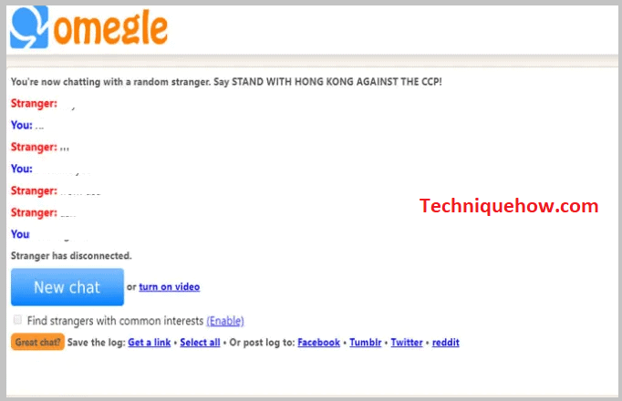 Start an Omegle chat