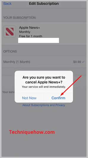 Tap on 'CONFIRM'