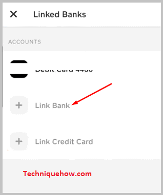 Tap on Linked Banks