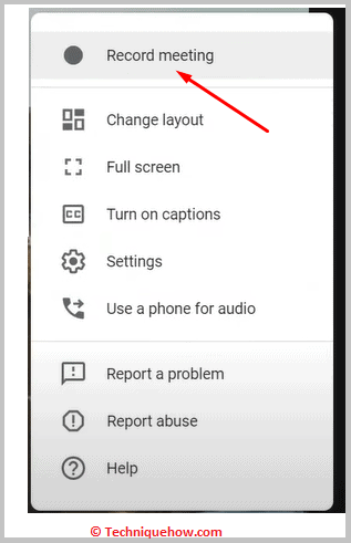 Tap on Record meeting