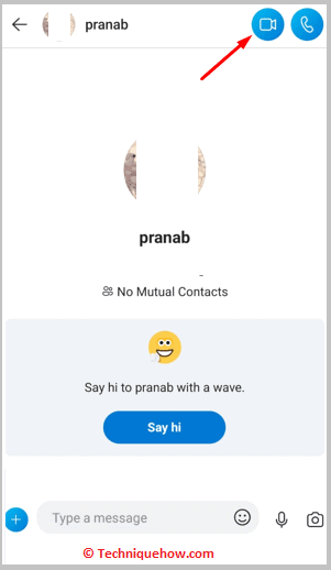 Tap on Video call option