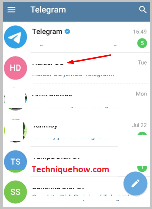 Tap on the Profile Name