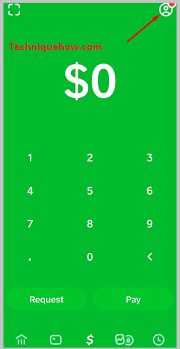 Tap profile icon