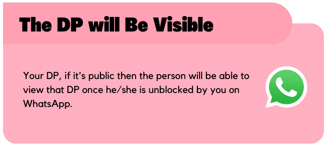 The DP will Be visible