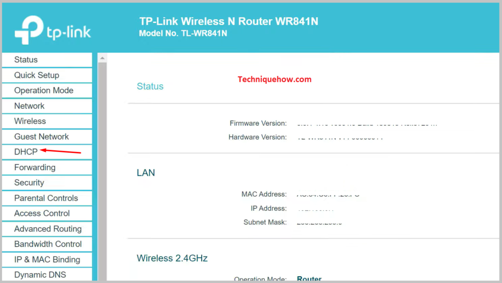 Then find out the IP of that client DHCP tplink
