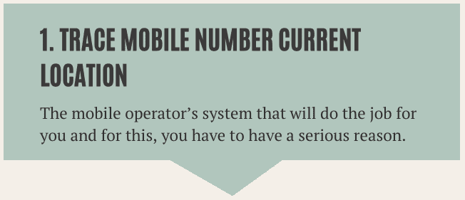 Trace Mobile number current location