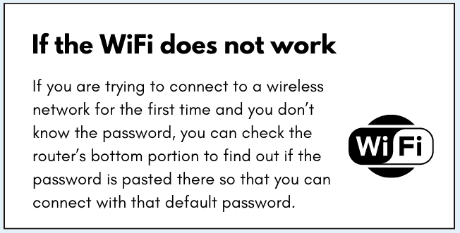 What can I do if the WiFi does not work