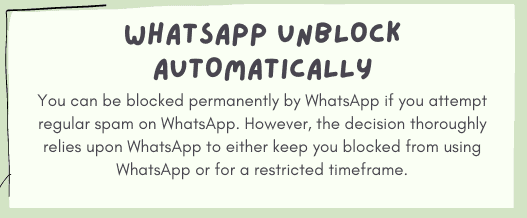 WhatsApp unblock Automatically
