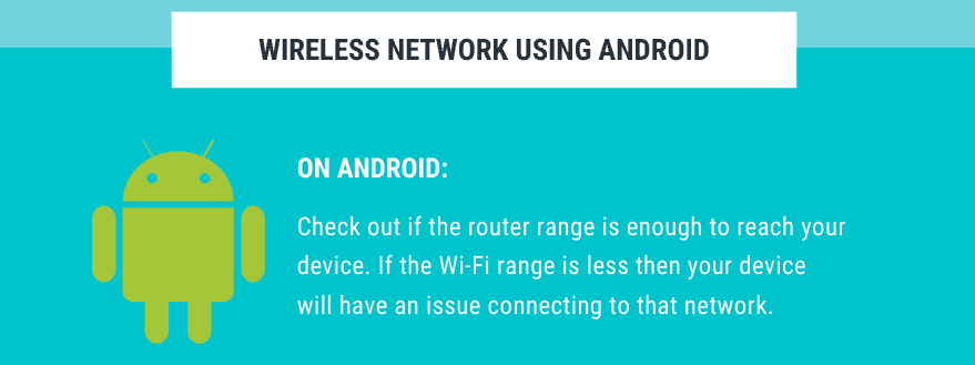 Wireless network using Android app