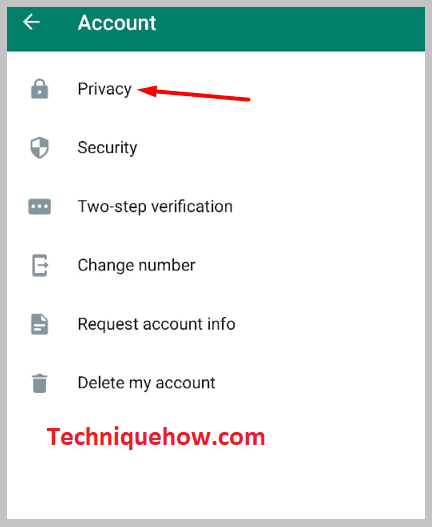  click Privacy on whatapp