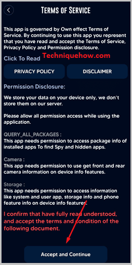 click on Accept and Continue