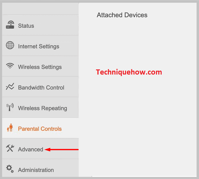 click on Advanced