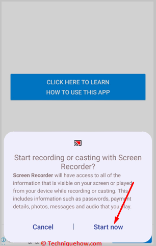 click on Start Now