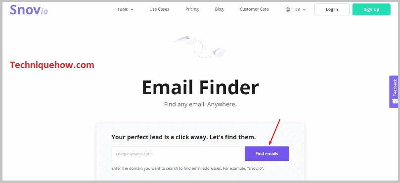click on the Find Emails button