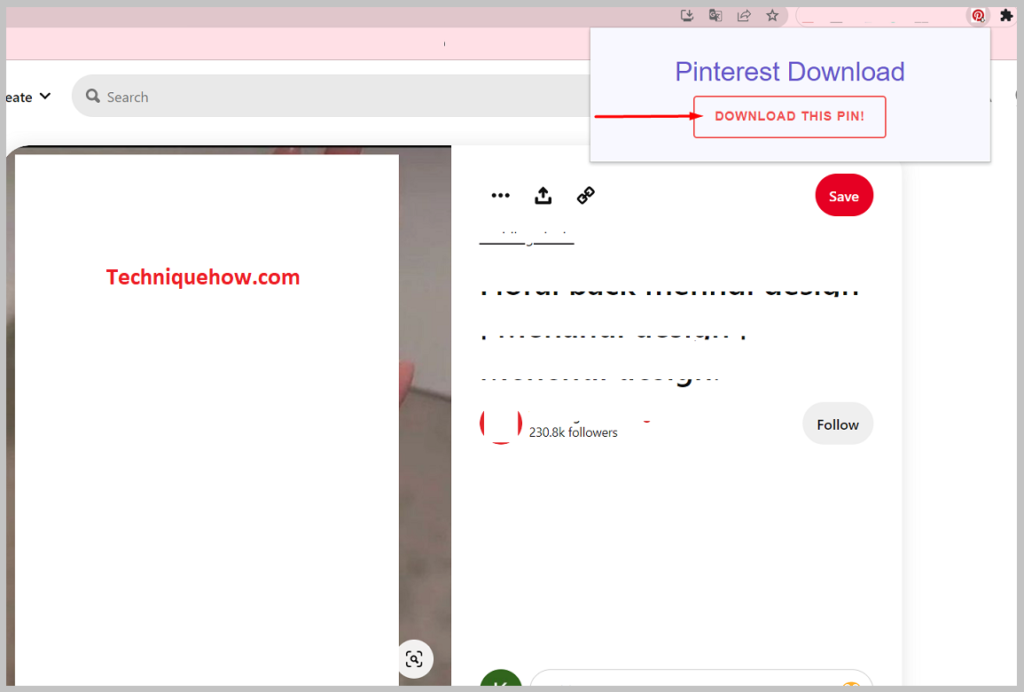 download' button to download the image
